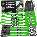 Rhino Usa Ratchet Straps Tie Downs (4-PACK) Inch X 15FT, Green New. Price: $58.68.