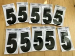 Lot 10 Hardline Products 3SCBP5 3" Black Number Sticker Decal Waterproof New. Price: $22.49.