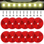 Abnaok 12 Pack Front Reflector Round For Driveway Fence Gate Posts... New. Price: $19.76.