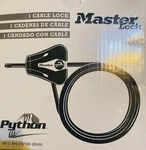 Master Lock 6' Ft Python-type Vinyl Coated Steel Cable Adjustable 2 Keys New. Price: $16.95.