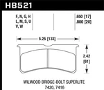 Hawk Performance HB521M 800 Black Disc Brake Pad New. Price: $145.23.