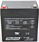Ultratech UT-1240 / UT-1250-F1 12V, 4.5AH Sealed Lead Acid Alarm Battery UT12... New. Price: $36.27.