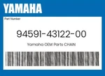 Yamaha Genuine Chain 94591-43122-00 New. Price: $41.82.