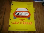1977 Acme Selector Paint Chips - Amc Chrysler Ford Vw Gmc Dodge Int'l Jeep Used. Price: $16.94.