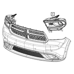 For Dodge Durango 2021-2024 Mopar 68433781AE Driver Side Replacement Headlight New. Price: $835.38.