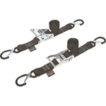 Powertye Tie-down Ratchet Sec Hook 1.5"X6' Black Pair 30572-S New. Price: $57.78.