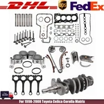 1ZZ-FE 1.8L Engine Rebuild Overhaul Kit For 1998-08 Toyota Celica Corolla Matrix New. Price: $279.99.