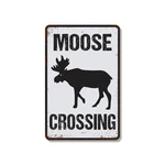 Moose Crossing Distressed Sign Antlers Have Right Of Way Perfect For Cabins New. Price: $16.99.