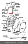 Genuine Oe Tape, Black Out, NO.2 Right, 7592347011 For Toyota 75923-47011 Neu. Price: $29.72.
