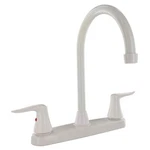 Valterra PF221204 Faucet 8" Deck White Hi-arc Spout 2-HANDLE New. Price: $49.14.