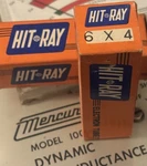 1962/PAIR/6X4/HIT-RAY/HITACHI/BLACK/ANODE/SLICER/PLATE/RECTIFIER/TUBES/NIB/TOP New. Price: $191.25.