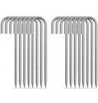 Aagut 16 Pack Rebar Stakes J Hook 12 Inch Chain Link Fence Heavy Duty ... New. Price: $39.50.