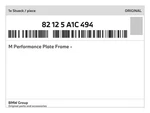 Genuine Bmw Performance Plate Frame 82-12-5-A1C-494 New. Price: $40.73.