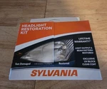 Headlight Restoration Kit Sun Damaged, 3 Easy Steps, Sylvania New. Price: $18.00.