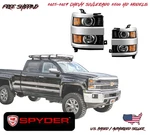2015-2019 Chevy Silverado 2500 Projector Halo Oe Style Headlight Assembly Spyder New. Price: $629.25.