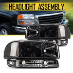 Kac Headlight Assembly For 2001-2006 Gmc Sierra 1500 Hd 2500 3500 Smoke Lens New. Price: $68.99.