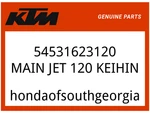 Ktm Oem Part 54531623120 Main Jet Keihin New. Price: $16.85.