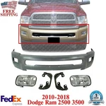 Front Bumper Primed + Fog Lights Brackets For 2010-2018 Dodge Ram 2500 3500 New. Price: $363.49.