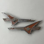 Vintage Oem Ford Thunderbird Fender Emblem V8 1955-57 BJ-16228-A BJ-16229-A Pair Used. Price: $27.99.