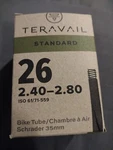 Teravail Bicycle Tube 26 X 2.4-2.8 Schrader Valve 35MM Mountain Hybrid New. Price: $7.91.