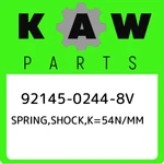 92145-0244-8V Kawasaki SPRING,SHOCK,K=54N/MM 9214502448V, New Genuine Oem Part. Price: $215.54.
