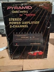 Vintage Pyramid Gold Series PB-90 Stereo Power Amplifier, 25WX2 Used. Price: $100.00.