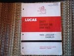 1965 Lucas Parts List Book - For: Jaguar MK2 & MK10 Type Daimler Used. Price: $54.06.