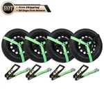 Silscvtt Car Tie Down With Flat Hooks Lasso Style 2 INCH*96 4 Pack High-vi New. Price: $85.09.