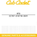 Mtd 787-01871B-0691 21" Deck 3N1 Black Jack Mastercut Brute B2M7 B2J1 VB2M VB20 New. Price: $111.78.
