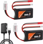 2X 7.4V 1000MAH Lipo Battery For Axial SCX24 90081 C10 1/24 W/ PH2.0 & Jst Plug New. Price: $19.99.