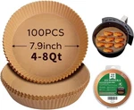Air Fryer Liners 100 Pcs Disposable Paper For Most 4-8QT New. Price: $14.30.