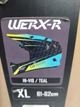 Fly Racing Werx-r Helmet Hi-vis /teal Carbon Xl X-large 73-9223X New Box. Price: $225.00.