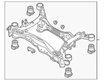 Genuine Audi Cross-member 8W0-505-235-AK New. Price: $1672.04.