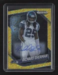2025 Panini Black #136 Richard Sherman Prizms Gold Shimmer Fotl Auto /10 Ungraded. Price: $275.00.