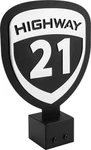 Highway 21 489-9910 Helmet Tree Header Sign New. Price: $20.86.