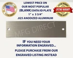 Vin Data Tag Serial Number Plate Buick Ford Dodge Chevy Chevrolet (blank) Usa New. Price: $6.75.