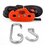 Heavy Duty 3/8 Inch Tie Down System With 15 Ft Rope - Orange 300 Lbs Limit New. Price: $37.92.