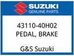 Suzuki Oem Part 43110-40H02 Pedal, Brake New. Price: $159.22.